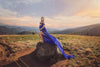 Elia Gown • Chiffon Butterfly Gown • Long Flowing Tossing Gown • Sheer Maternity Gown With Lace Overlay • Sweetheart Top Dress • Droop Sleeves Maternity Gown • by Sew Trendy