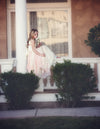 Flora Gown • Girls Couture Gown • Chiffon Panel Gown • by Sew Trendy