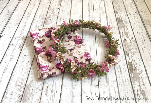 Emersyn Flower Crown • Simple Flower Crown • Wedding Flower Crown • Flower Girl Crown | Ready To Ship • by Sew Trendy
