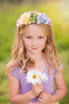 Esperanza Floral Crown {pastel tones} • Rainbow Baby Line • Rainbow Floral Crown • Hope Floral Crown • Bohemian Crown • Rainbow Baby Crown | READY TO SHIP • by Sew Trendy