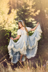 Alice Gown • Girls Vintage Style Ruffled Gown • Girls Dress and Bloomers • Girls Hi Low Dress • by Sew Trendy