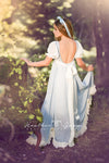 Alice Gown • Girls Vintage Style Ruffled Gown • Girls Dress and Bloomers • Girls Hi Low Dress • by Sew Trendy