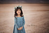 Cynthia Girls Gown •  Full Circle Chiffon Skirt • Lace Off the Shoulder Top • Girls Couture • Princess Photo Shoot • Birthday Dress • by Sew Trendy