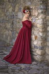 Cynthia Girls Gown •  Full Circle Chiffon Skirt • Lace Off the Shoulder Top • Girls Couture • Princess Photo Shoot • Birthday Dress • by Sew Trendy