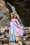 Flora Gown • Girls Couture Gown • Chiffon Panel Gown • by Sew Trendy