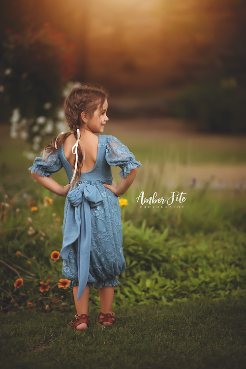 Ginny Romper • Girls Lace Romper • Vintage Romper • Lace and Chiffon Romper • by Sew Trendy