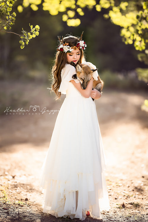 Imelda Gown • Tiered Girls Couture Gown • Girls Princess Gown • Layered Chiffon Gown • by Sew Trendy