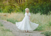 Josie Girls Gown • Lace Girls Gown • Girls Full Circle Gown • by Sew Trendy