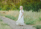 Josie Girls Gown • Lace Girls Gown • Girls Full Circle Gown • by Sew Trendy