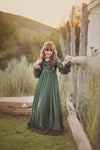 Marie Gown • Vintage Style Chiffon Dress • Girls Country Dress • Girls Lace Chemise • by Sew Trendy