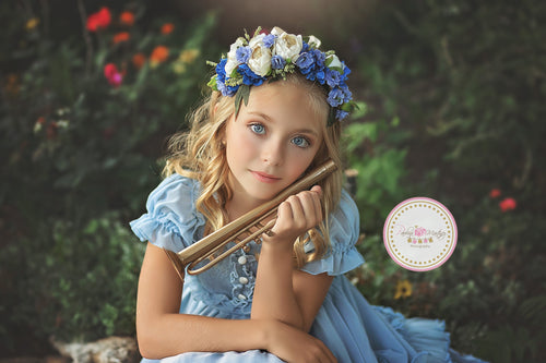 Lavender Blue Floral Crown • Organic Crown • Bohemian Crown • Lavender Crown • Flower Girl Crown • Wedding Crown • Photo Shoot Crown | Ready to Ship • by Sew Trendy