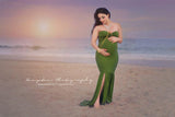 Milena Gown • Soft Knit Maternity Dress • Mermaid Style Gown • Sweetheart Maternity Gown • by Sew Trendy