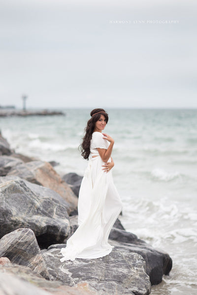 Leyah Gown • Infinity Gown • Maternity Dress • Pregnancy Gown • Bridesmaid Dress • Senior Photos • Photo Shoot • Boho Dress • by Sew Trendy