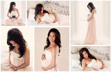 Miley Ombre Gown •  Maternity Gown • Multi-layer Tiered Chiffon Dress • Split Front Maternity Dress • Chiffon Maternity Gown • by Sew Trendy