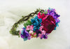 Lanai Crown • Floral Crown • Vibrant Floral Crown • Spring Floral Crown • Garden Floral Crown | Ready To Ship • by Sew Trendy