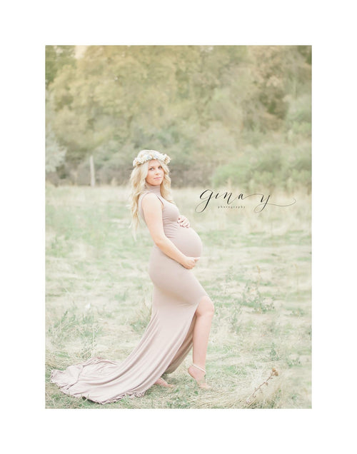 Lacy Gown • TurtleNeck Pregnancy Dress • Fitted Maternity Gown • Maxi Dress • Bridesmaid Dress • by Sew Trendy
