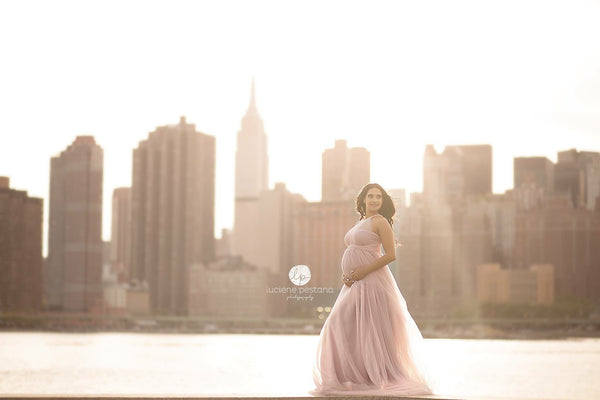 Kaitlyn Gown • Mesh Infinity Gown • Maternity Dress • Pregnancy Gown • Bridesmaid Dress • Senior Photos • Photo Shoot • Boho Dress | by Sew Trendy