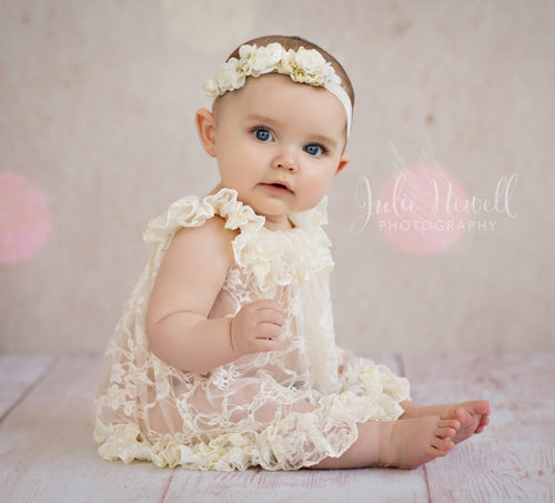 Stella Infant Gown • Vintage Baby Lace Gown • Vintage Chiffon Gown • Infant Nightgown • Baby Chemise • by Sew Trendy
