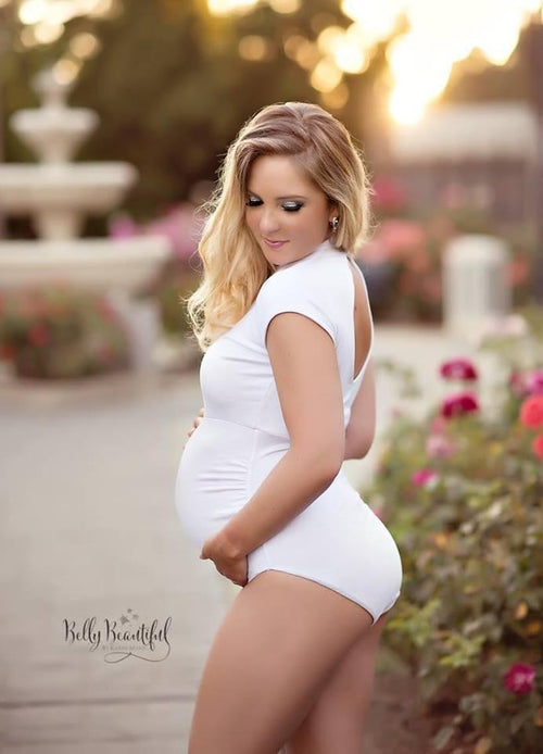 Jackie Bodysuit • Knit Keyhole Body Suit • Keyhole Bodysuit • Full Coverage Maternity Top • Bodysuit Top • Leotard Shirt • Bodysuit with Snaps • by Sew Trendy