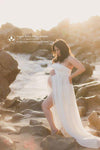 Kylee Gown • Sheer Lace and Chiffon Maternity Gown • Chiffon Maternity Gown • Lace Pregnancy Dress • Maxi Dress • Senior Photos •  by Sew Trendy