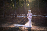 Angela Gown • Slim Fit Gown • Mermaid Style Maternity Gown • Sheer Maternity Gown •  Maternity Photo Shoot Gown • Event Gown • Wedding Dress