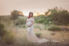 Angela Gown • Slim Fit Gown • Mermaid Style Maternity Gown • Sheer Maternity Gown •  Maternity Photo Shoot Gown • Event Gown • Wedding Dress