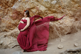 USED Small Angela Gown • Slim Fit Gown • Mermaid Style Maternity Gown • Sheer Maternity Gown •  Maternity Photo Shoot Gown • Event Gown • Wedding Dress