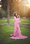 Angora Gown • Renaissance Style Maternity Gown • Bell Sleeve Maternity Gown • Mermaid Style Maternity Gown • by Sew Trendy