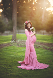 Angora Gown • Renaissance Style Maternity Gown • Bell Sleeve Maternity Gown • Mermaid Style Maternity Gown • by Sew Trendy