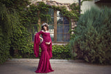 Angora Gown • Renaissance Style Maternity Gown • Bell Sleeve Maternity Gown • Mermaid Style Maternity Gown • by Sew Trendy