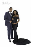 Audrey Gown • Fitted Maternity Gown • Cap Sleeve Maternity Gown • Slim Fit Gown • Sweetheart Style Dress • Bridesmaid Dress  • Event Gown • Photo Shoot • by Sew Trendy