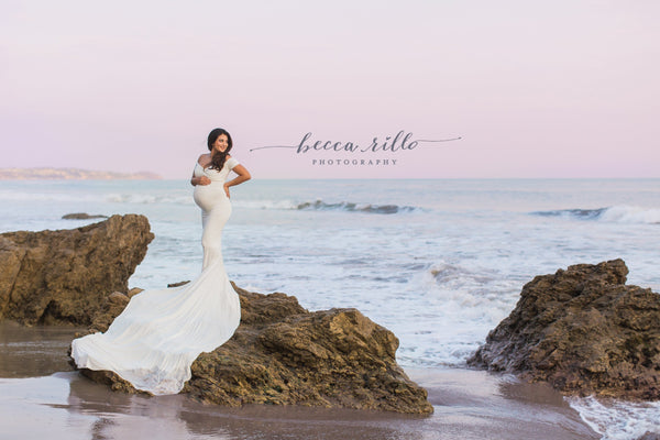 Audrey Gown • Fitted Maternity Gown • Cap Sleeve Maternity Gown • Slim Fit Gown • Sweetheart Style Dress • Bridesmaid Dress  • Event Gown • Photo Shoot • by Sew Trendy