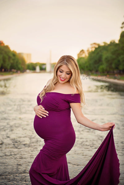Audrey Gown • Fitted Maternity Gown • Cap Sleeve Maternity Gown • Slim Fit Gown • Sweetheart Style Dress • Bridesmaid Dress  • Event Gown • Photo Shoot • by Sew Trendy