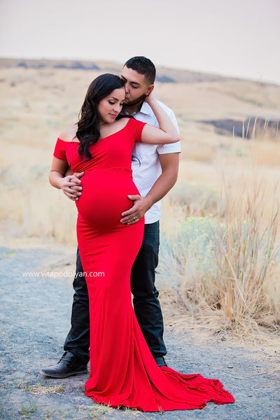 Audrey Gown • Fitted Maternity Gown • Cap Sleeve Maternity Gown • Slim Fit Gown • Sweetheart Style Dress • Bridesmaid Dress  • Event Gown • Photo Shoot • by Sew Trendy