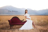 Bonnie Gown • Fitted Maternity Gown • One Shoulder Gown • Flutter Sleeve Maternity Gown • Mermaid Style Gown • Maternity Gown • by Sew Trendy
