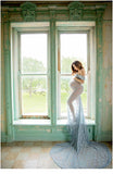 Catherine Gown • Lace Sweetheart Gown • Fitted Pregnancy Gown • Slim Fit Lace Gown • Chiffon Droop Sleeves • Maternity Photo Shoot • by Sew Trendy