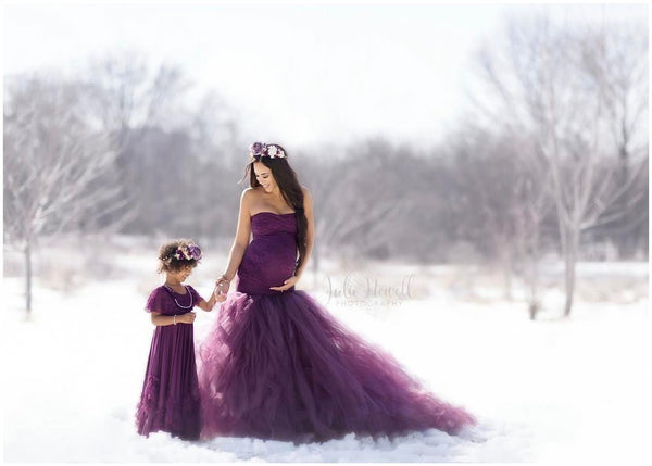 Henrietta Gown • Girls Vintage Style Ruffled Gown • by Sew Trendy