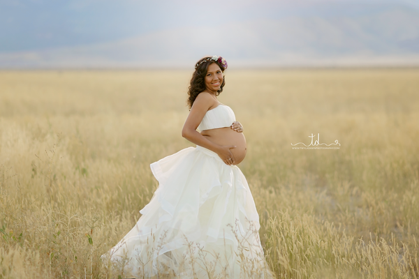 Constance Tutu Set • Constance Couture Maternity Tutu • Couture Tutu and Top Set • Maternity Gown • Organza Dress • Maternity Photo Prop • Bridesmaid • Wedding • by Sew Trendy