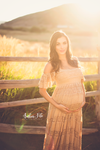 Edith Ruffled Lace Maternity Gown • Tank Style Maternity Gown • Boho style maternity gown • Peek-a-Boo Sleeve Maternity Gown • Cold Shoulder Gown • Lace Maternity Gown • by Sew Trendy