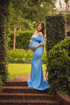 Elaine Gown • Fitted Maternity Gown • Banded Top Maternity Dress •  Maternity Dress for Photo Shoot • Photos • by Sew Trendy