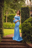 Elaine Gown • Fitted Maternity Gown • Banded Top Maternity Dress •  Maternity Dress for Photo Shoot • Photos • by Sew Trendy
