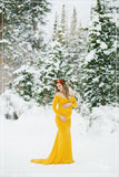 Emerlie Gown • Fitted Maternity Gown • Long Sleeve Maternity Gown • Slim Fit Maternity Gown • Maxi Dress  • by Sew Trendy