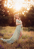 Genell Gown • Sweetheart Maternity Gown • Vintage Lace Maternity Dress • Photo Shoot Gown • Maternity Photos • by Sew Trendy