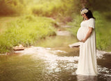 Hailey Gown • Flutter Sleeve Maternity Gown • Chiffon Gown • Sheer Chiffon Maternity Dress • by Sew Trendy