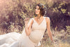 Hera Gown • Slim Fit Pregnancy Gown • Sweetheart Tank Style Gown • Cape Maternity Gown • Maternity Gown • by Sew Trendy