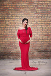 Jaden Gown • Slouch Top Fitted Gown • Knit Maternity Gown • Bridesmaid Gown • Holiday Dress• by Sew Trendy