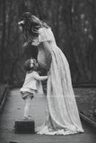 Josephine Gown • Lace Flutter Maternity Gown • Wedding Gown • by Sew Trendy