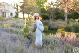 Krysten Gown • Boat Neck Slim Fit Maternity Gown • Long Sleeved Slim Dress • Droop Back Gown • by Sew Trendy