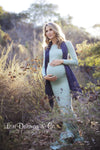 Krysten Gown • Boat Neck Slim Fit Maternity Gown • Long Sleeved Slim Dress • Droop Back Gown • by Sew Trendy