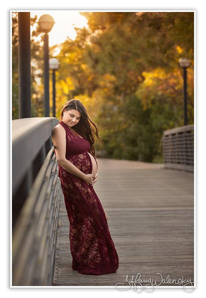 Leanne Gown • Lace Infinity Gown • Infinity Maternity Dress • Pregnancy Gown • Bridesmaid Dress • Senior Photos • Photo Shoot • Boho Dress • by Sew Trendy